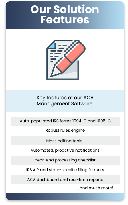 New York ACA Management Features Solution